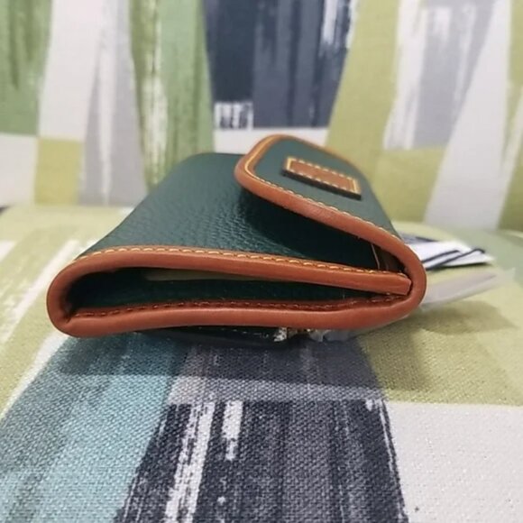 🎯DOONEY & BOURKE Pebbled Leather Continental Clutch Wallet Forest/Green Leather - Picture 5 of 9
